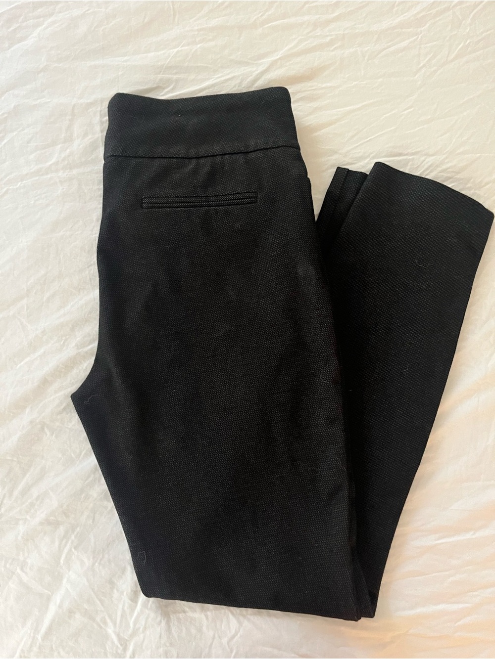 Dalia Black Pinstripe Ponte Trousers